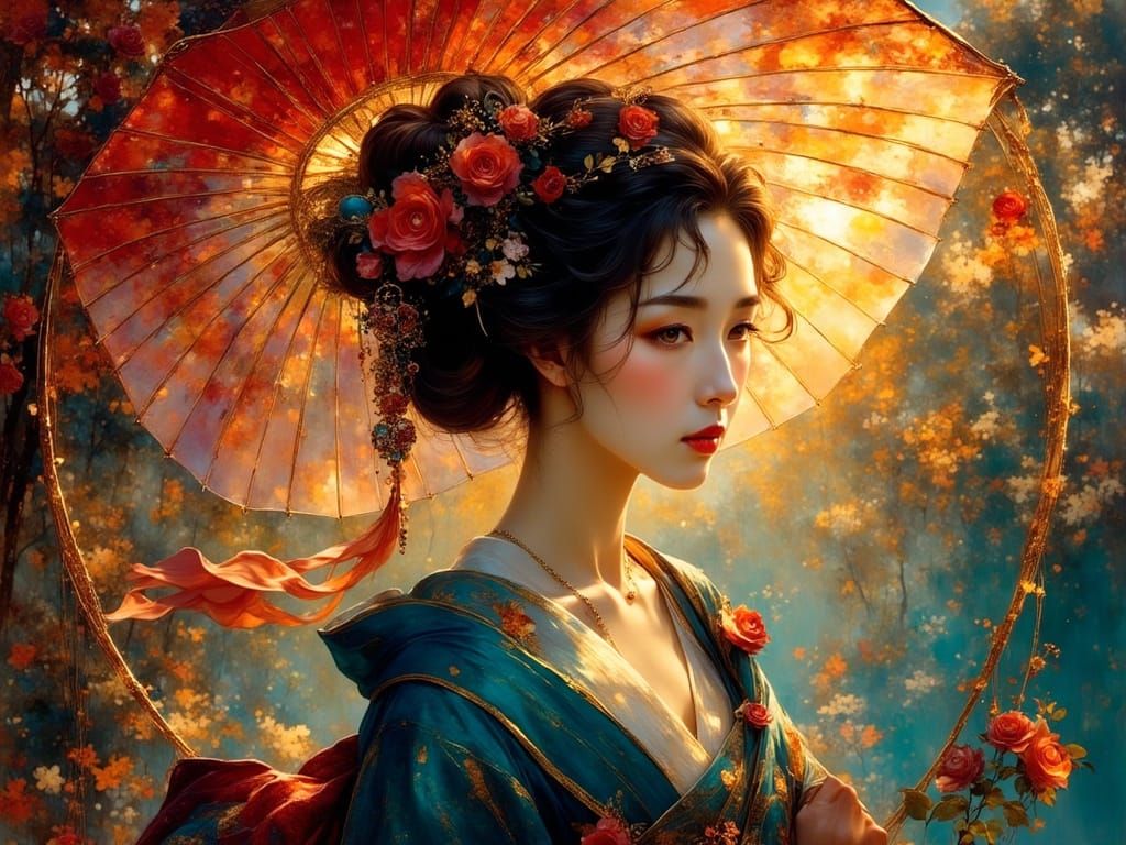 Vibrant Geisha Retirement Ceremony at Sunset