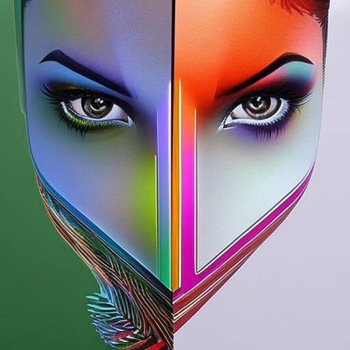 Hyperrealistic Face with Splash Art Style Background