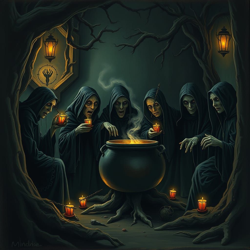 Dark Hag Academy in a Haunting Gothic Forest