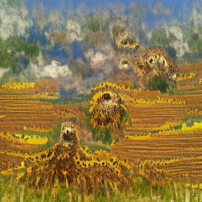 Close-Up of a Withering Sunflower