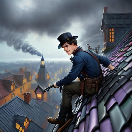 Ethereal Chimney Sweep Fantasy Scene