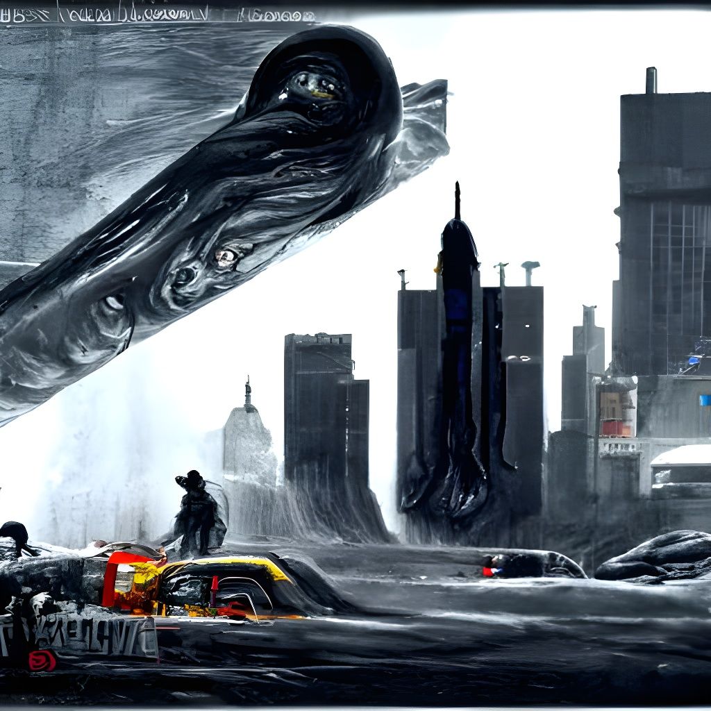 Sinister Jet Waste Over Cyberpunk New York