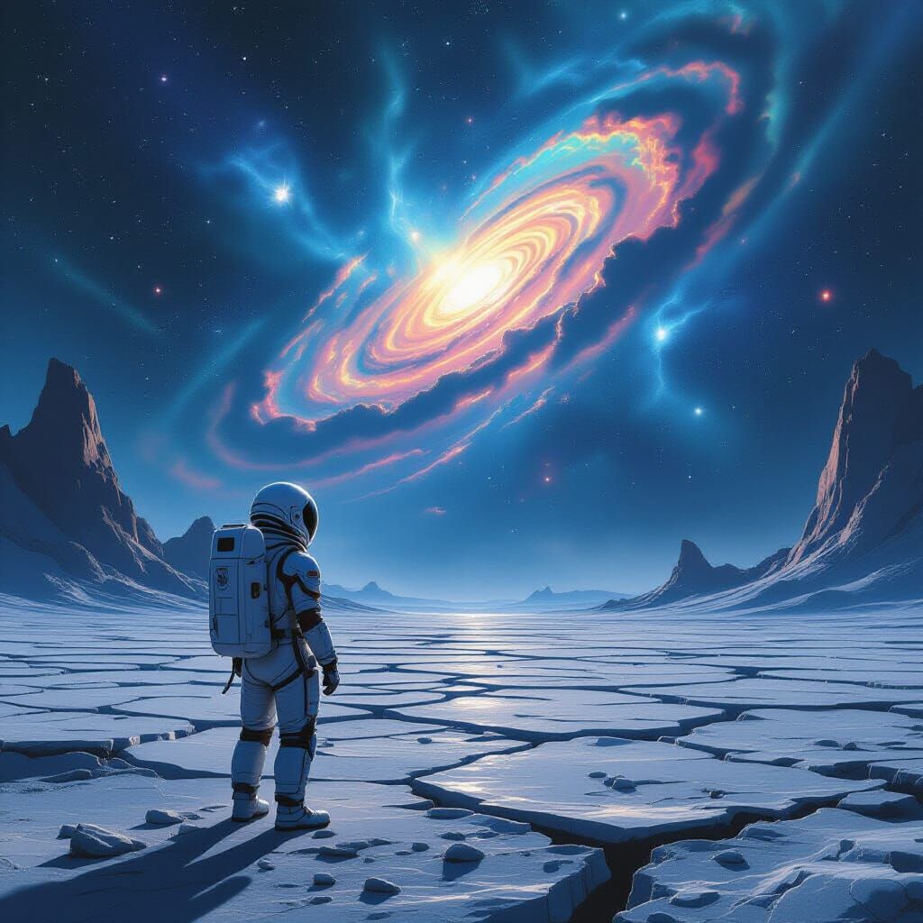 Nebula Dreamscape on Alien Planet, Hyperrealistic Art