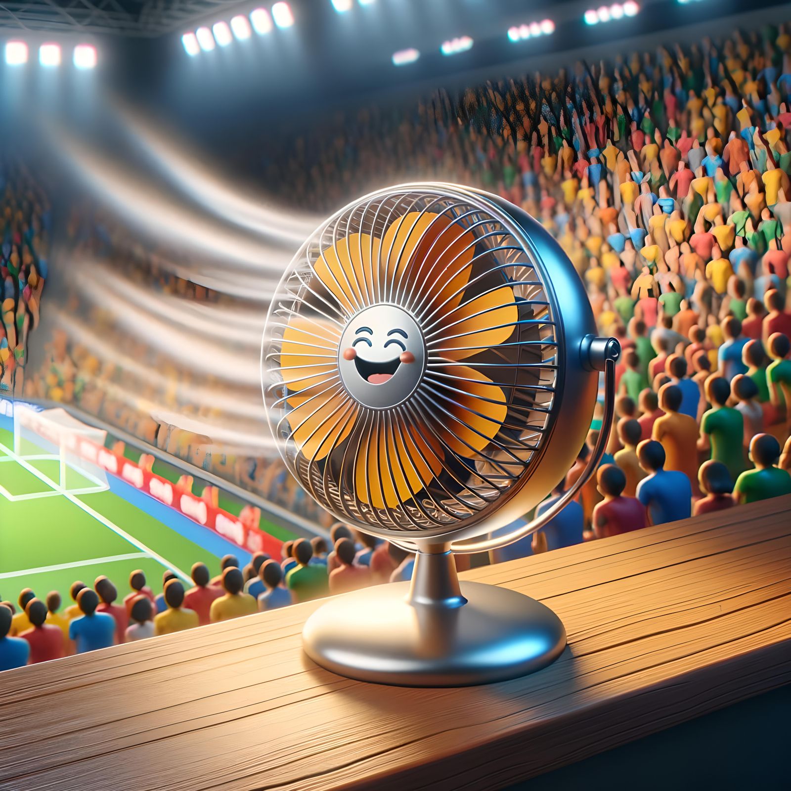 Computer Fan at Sports Game in Digital Art