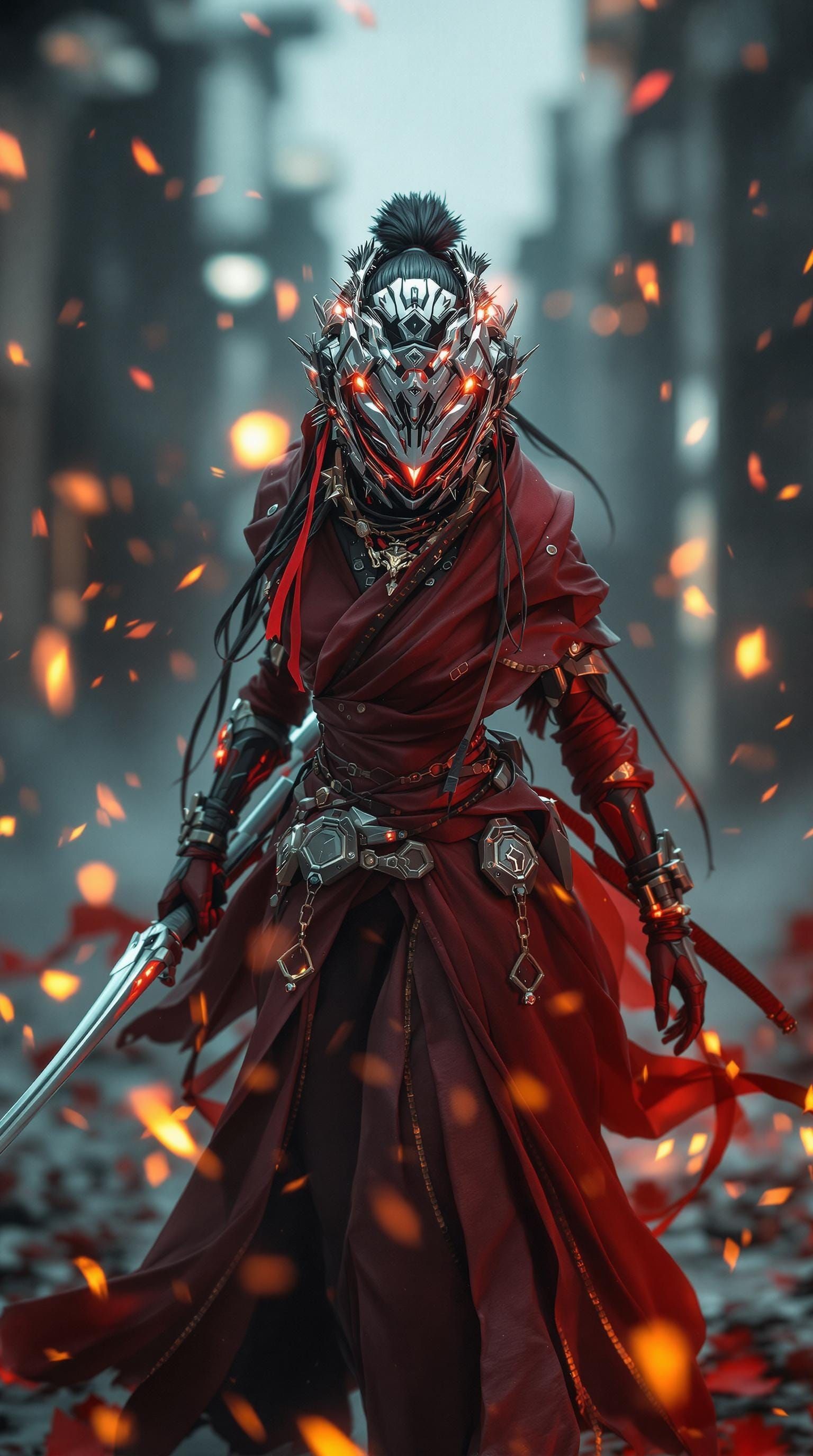 Futuristic Female Shinobi on Mission