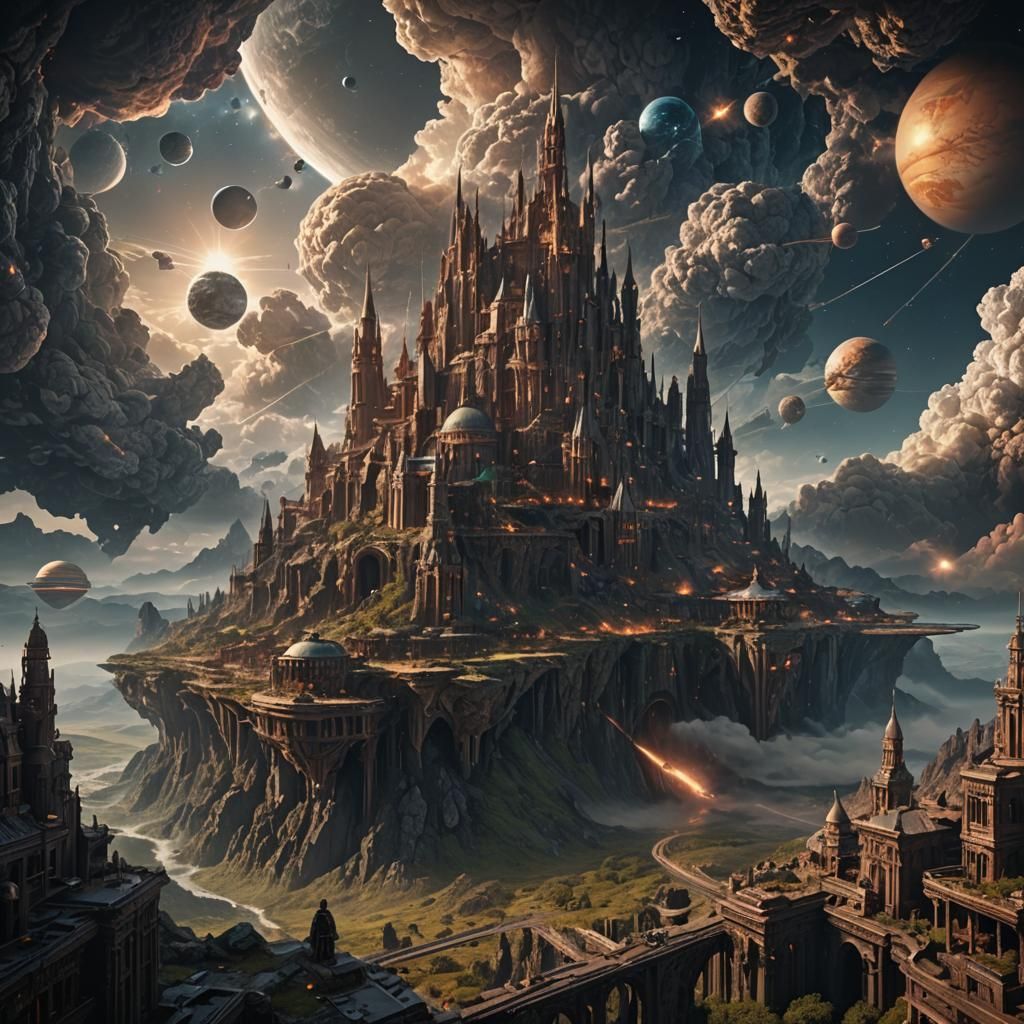 Epic Infinite Universe Digital Matte Painting