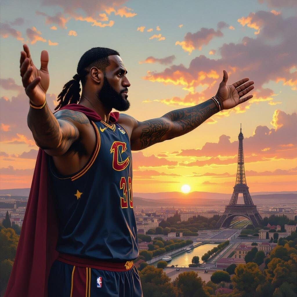 LeBron James as Symbol of Peace in Renaissance Style