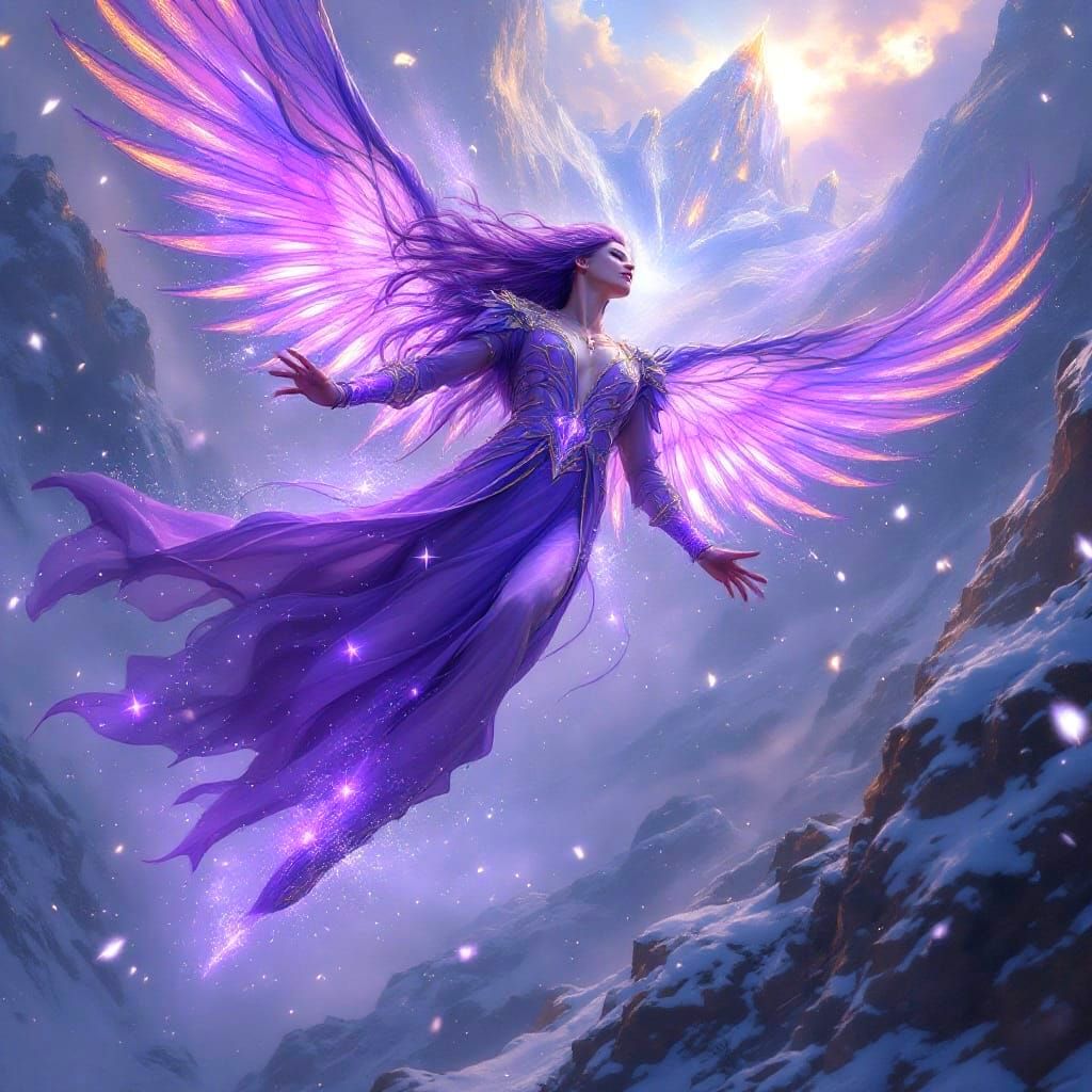 Ethereal God Descends Upon Futuristic Citadel