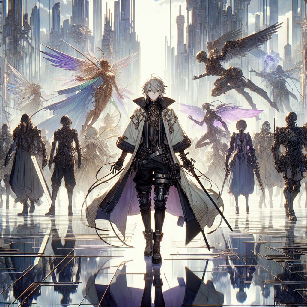 Shin Megami Tensei anime manga scifi medieval cyberpunk fantasy androgynous otoko no ko femmeboy JRPG protagonist