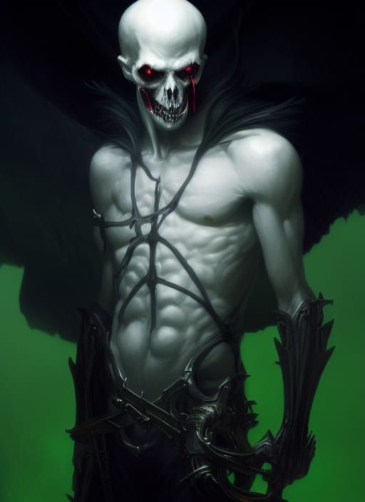 Thanatos: Vampire Horseman of Death in Dark Fantasy Art