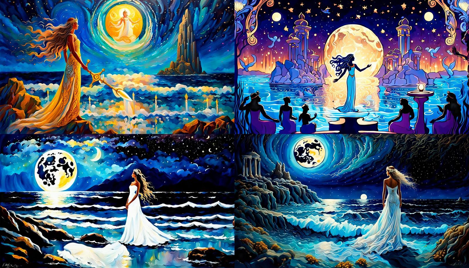 Goddess Wedding Ceremony Under Full Moon