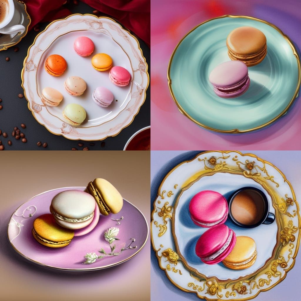 Macaroon and Coffee Still Life in Photorealistic 3D