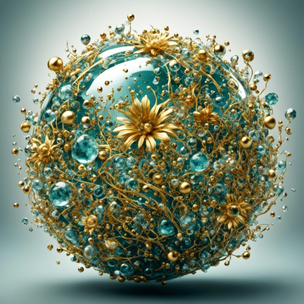 Ethereal Petrichor: Golden Fantasy Landscape