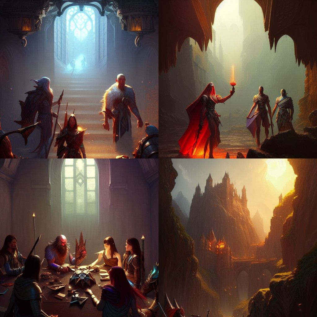 Majestic Dungeons and Dragons Digital Illustration