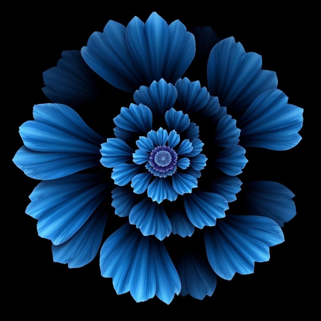 Vibrant Pop Art Fractal Blooms in a Cosmic Spiral