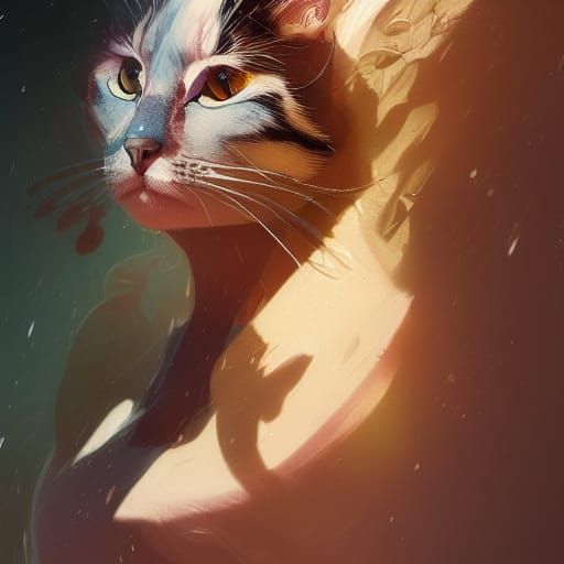 Homelander Portrait Supporting LGBTQ Cat in Hyperdetailed Ar...