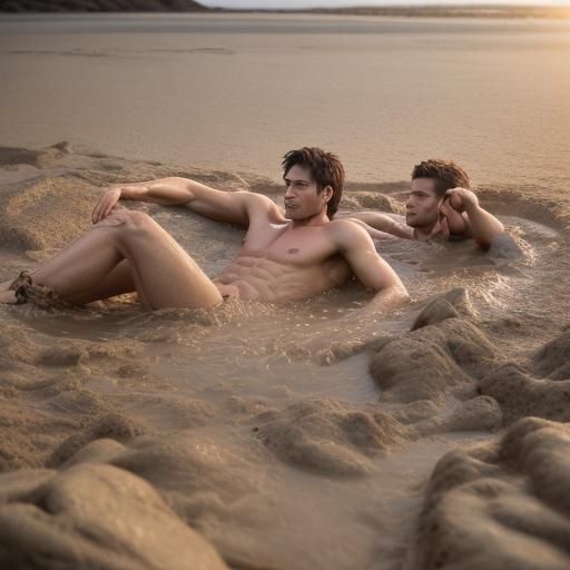 Men Sinking in Quicksand: Professional Photography