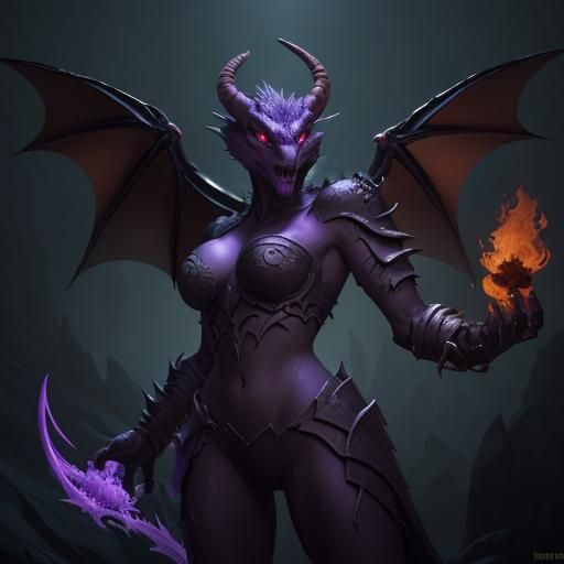 Cynder the Dragonborn: Dark Fantasy Concept Art