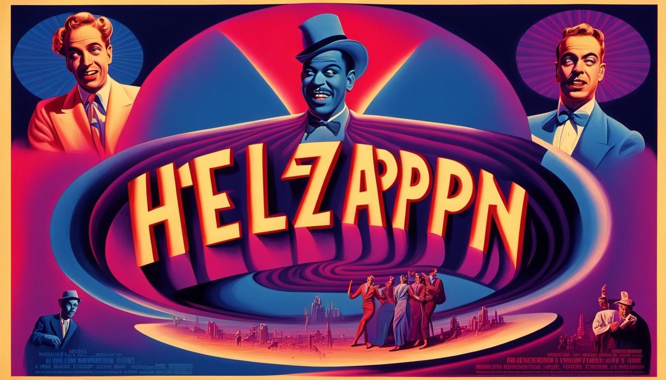 Psychedelic Movie Poster Art in Retro Synthwave Style