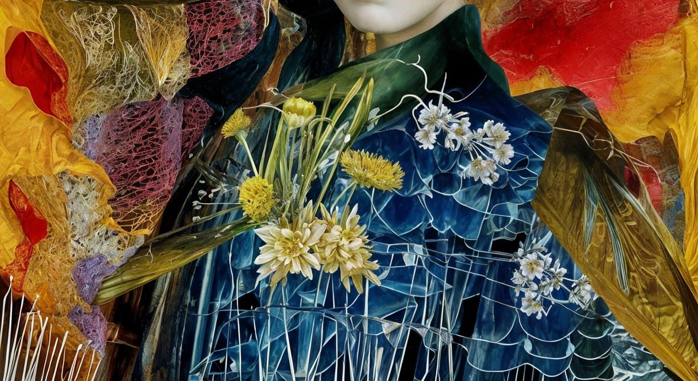 Woman in Crown Imperial Dress: Surreal Art