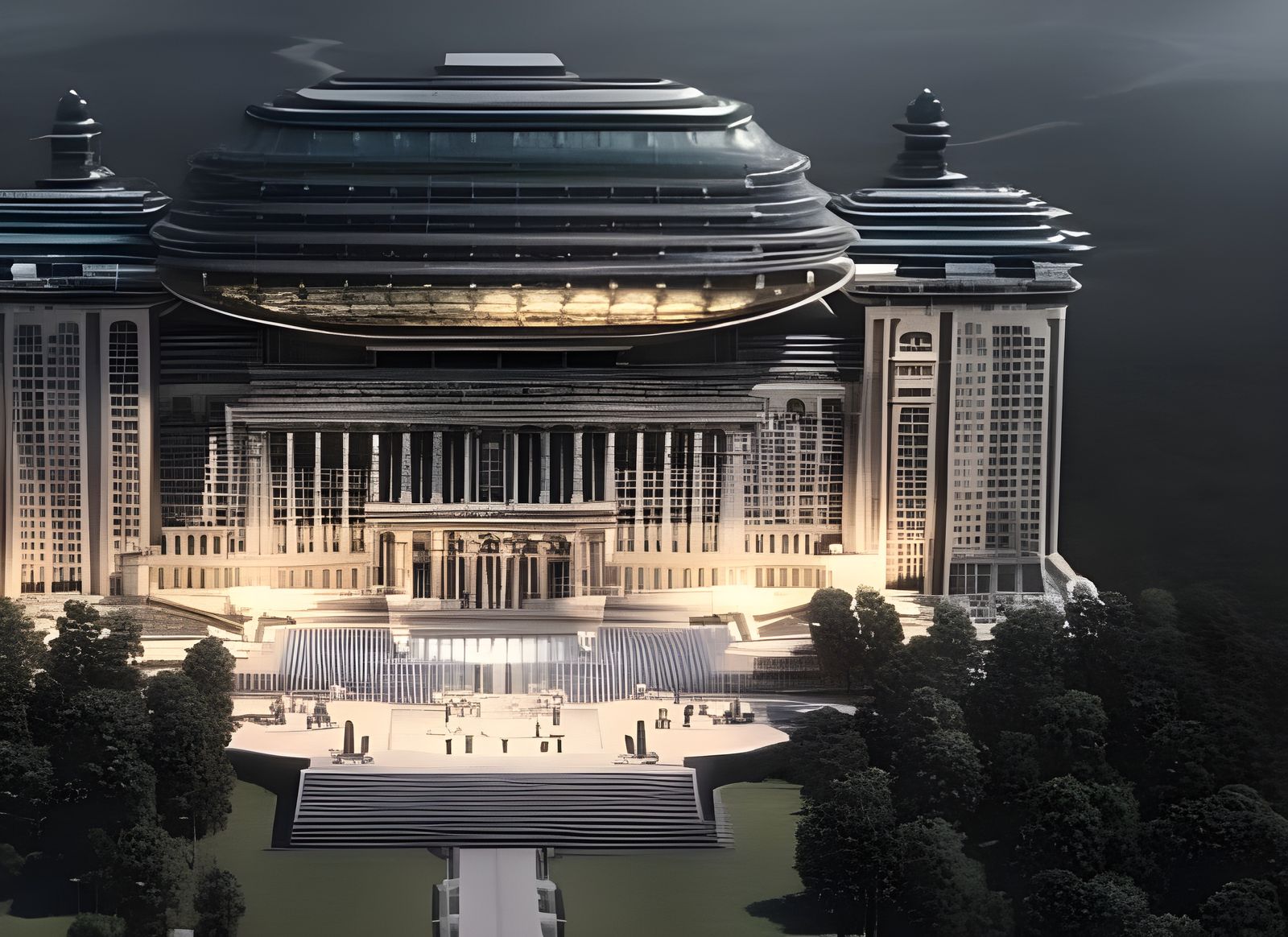 Deconstruction of Human Brain in Digital Painting Style