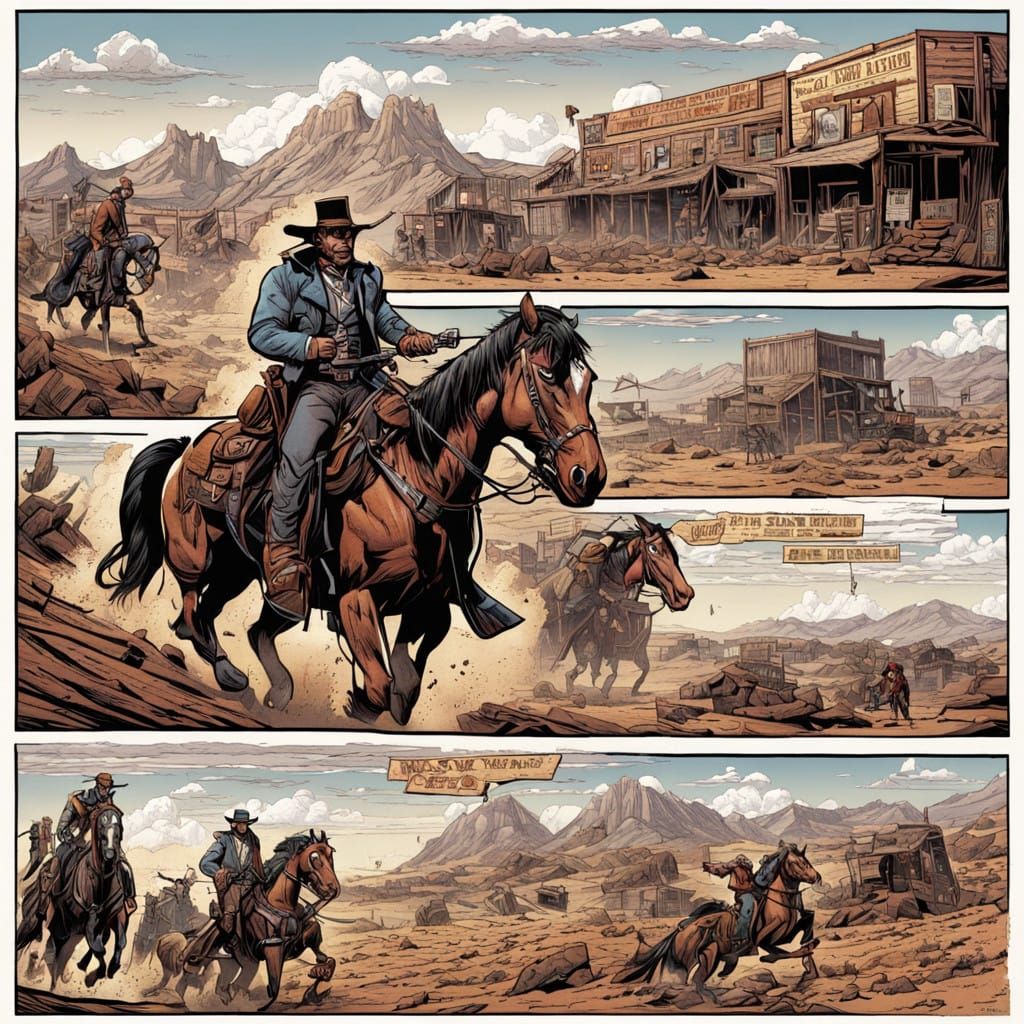 James West and Artemas Gordon in a Wild Wild West Comic Stri...