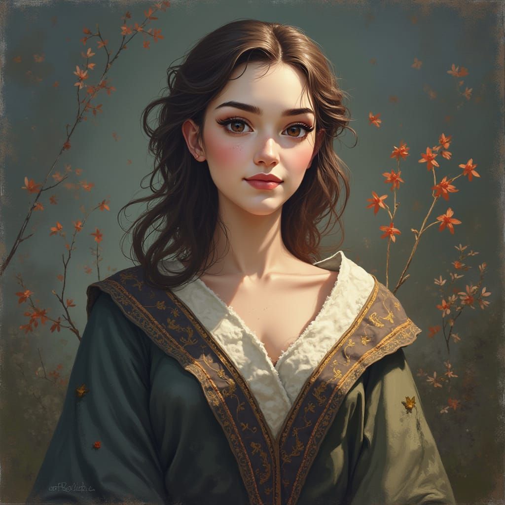 Glitch Art Square with Pixelated Elements