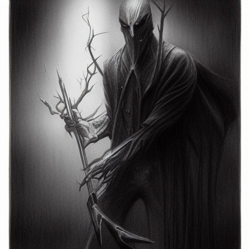 Sinister Pencil Drawing in Rutkowski Style