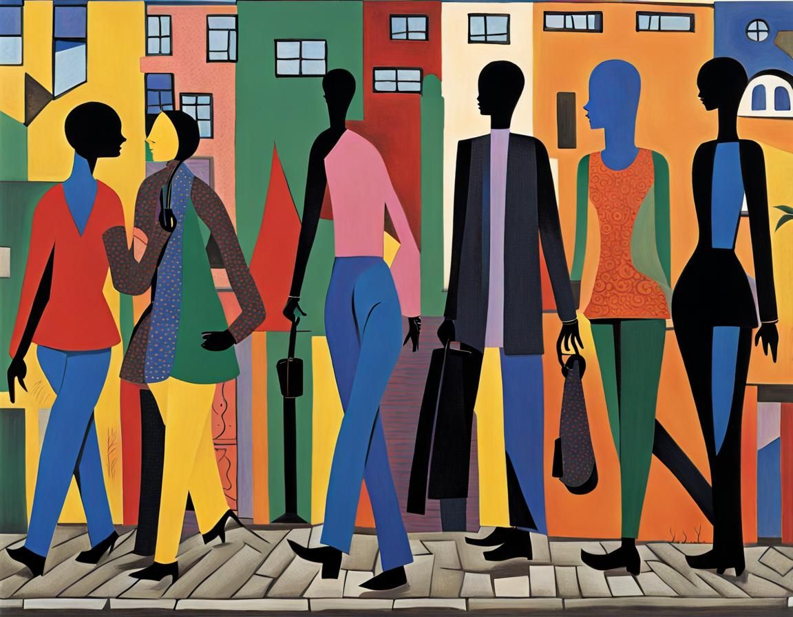 Graffiti Street Scene Inspired by Modern Artists