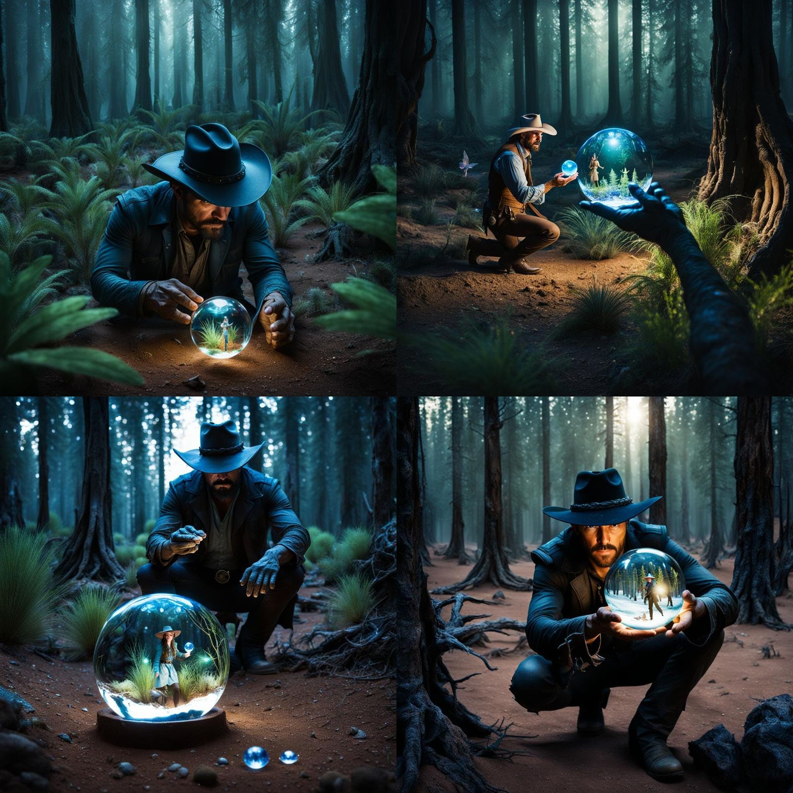 Cowboy Finds Fairies in Desert Orb