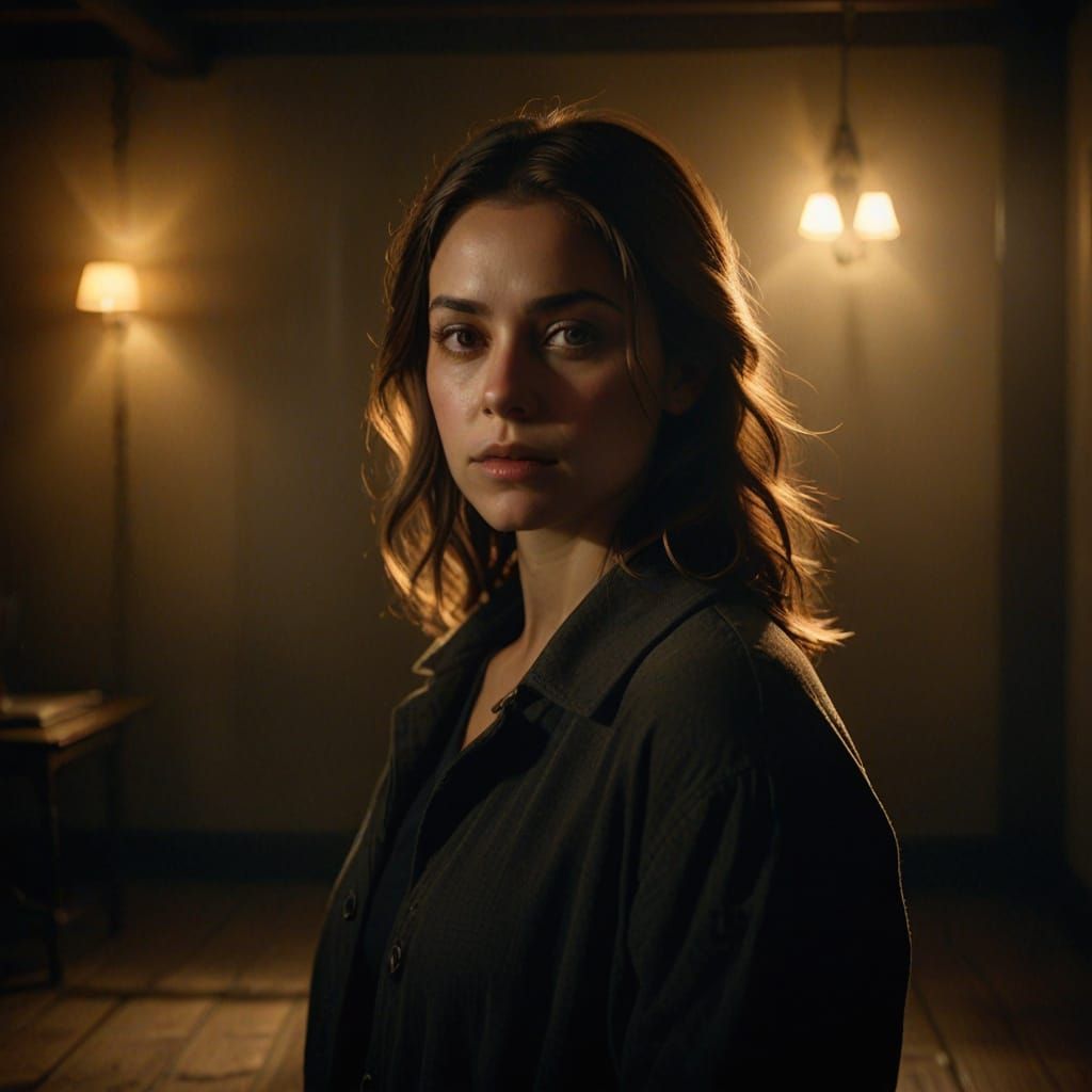 Enigmatic Woman in Shadows