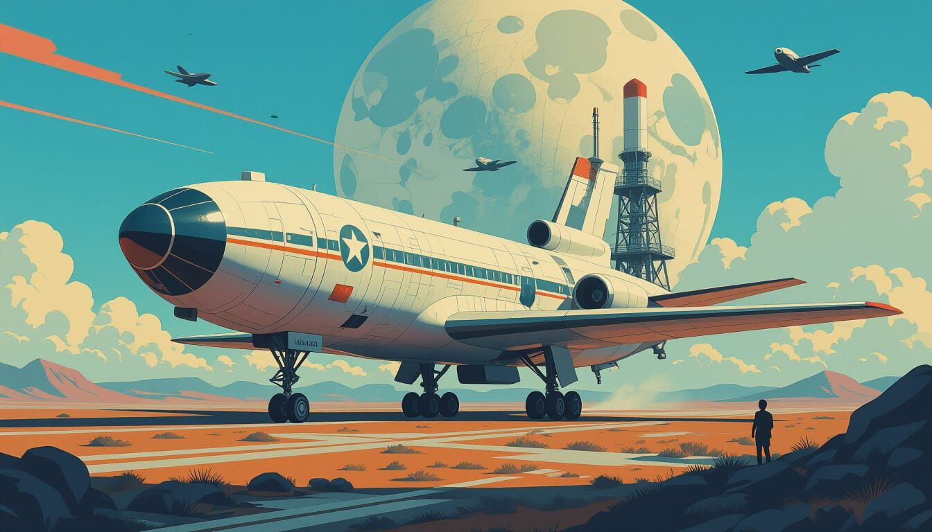 Industrial Space Base Art: Graphic Novel Illustration