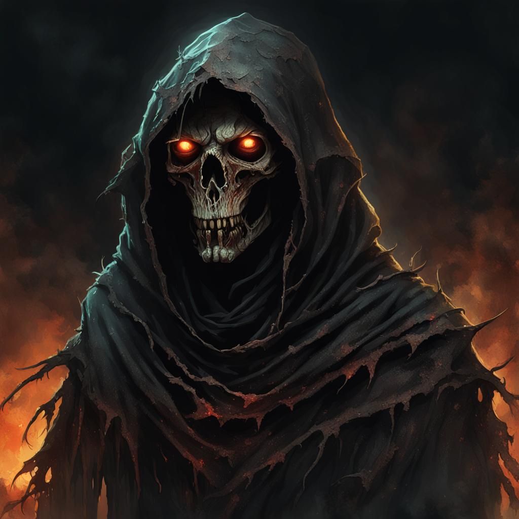 Ominous Dark Fantasy Portrait in the Style of Doré