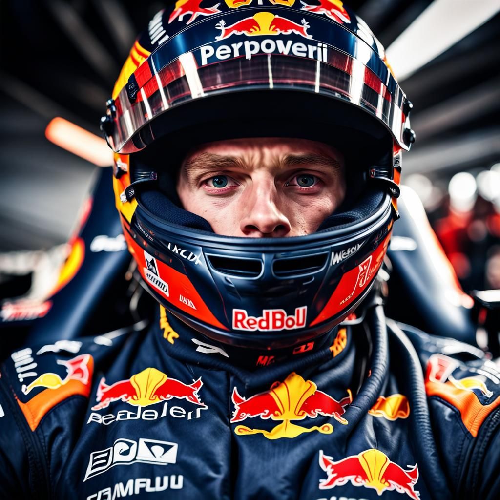 Hyperrealistic Portrait of Max Verstappen in HDR