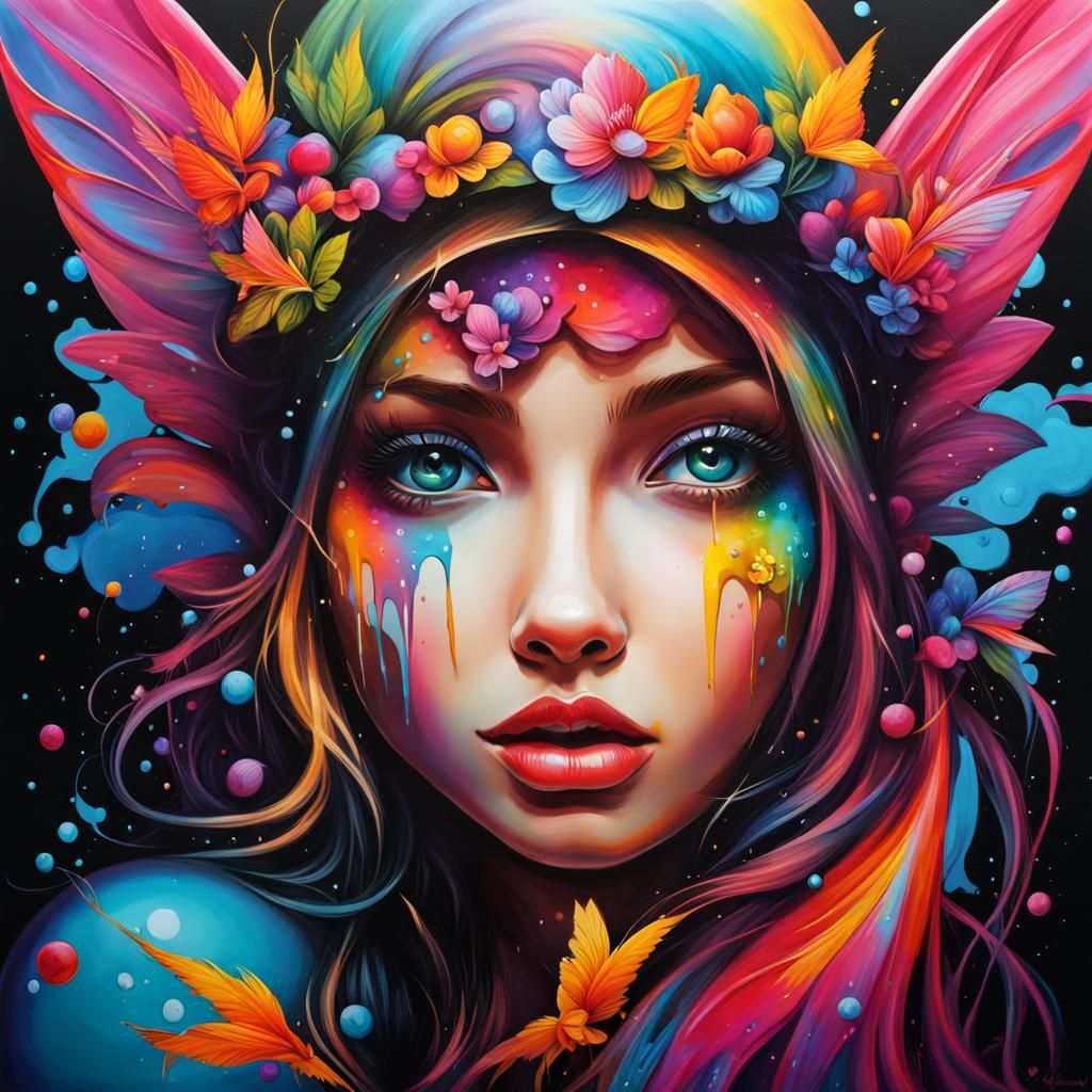 Graffiti Art of Beautiful Miniature Fairies