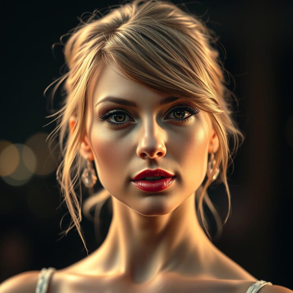 Polished Celebrity Portrait in Golden Light