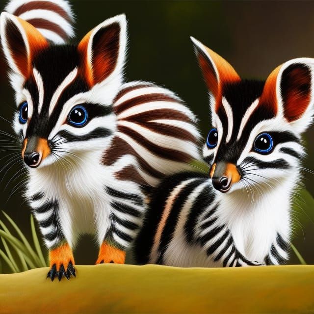Whimsical Numbat in Enchanted Forest: Digital Painting