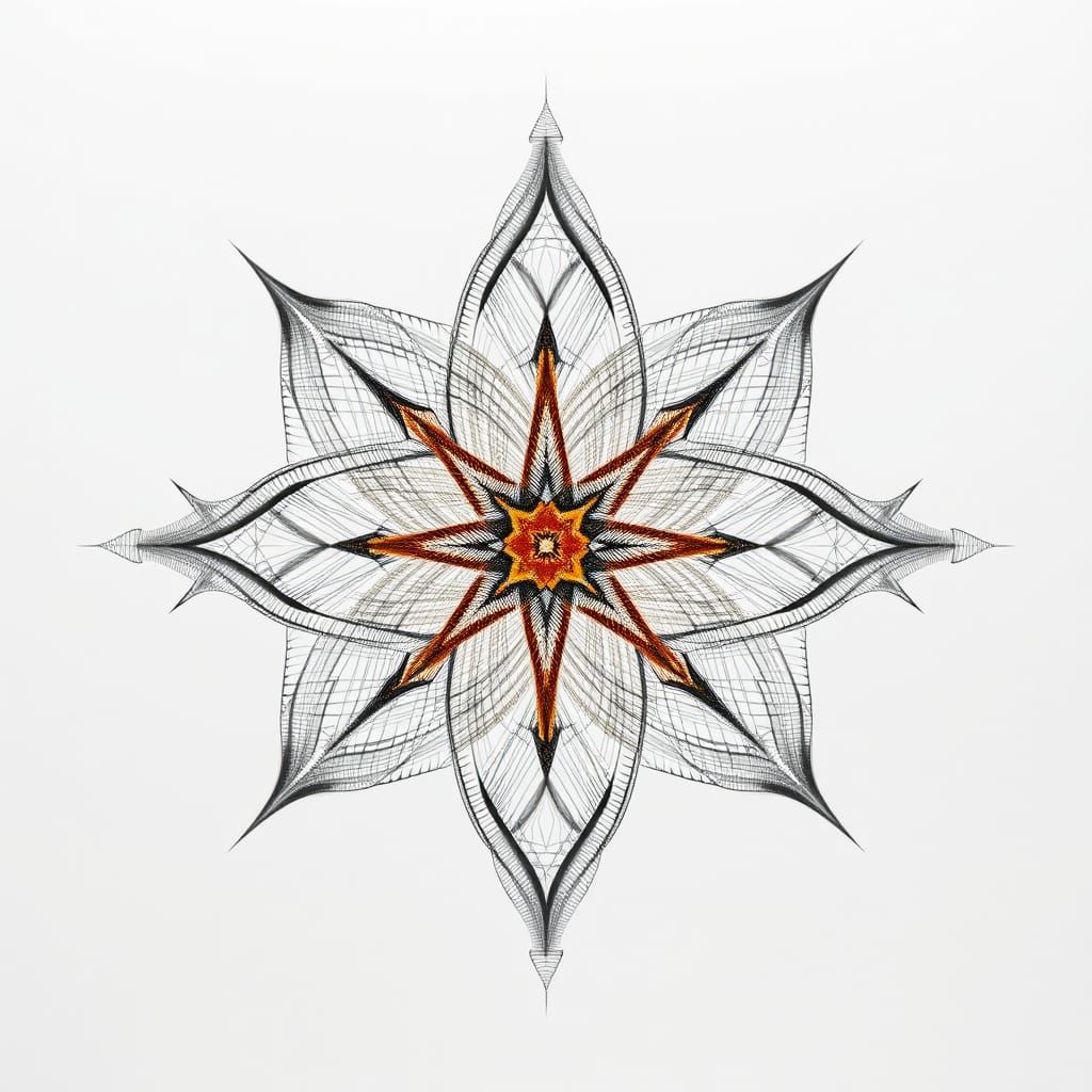 Abstract Symmetrical Design: AI Generated Image