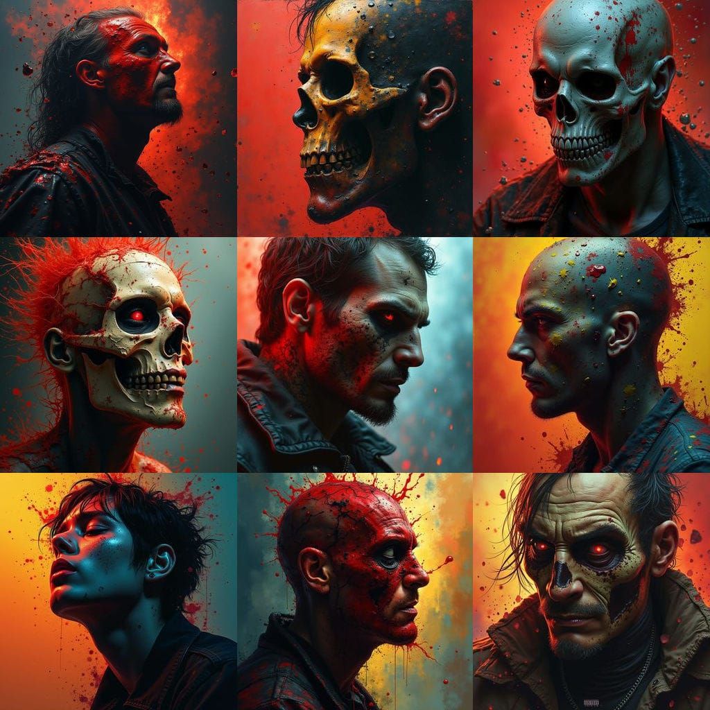 Extreme Metal Music Album Cover in Hyperrealistic Style