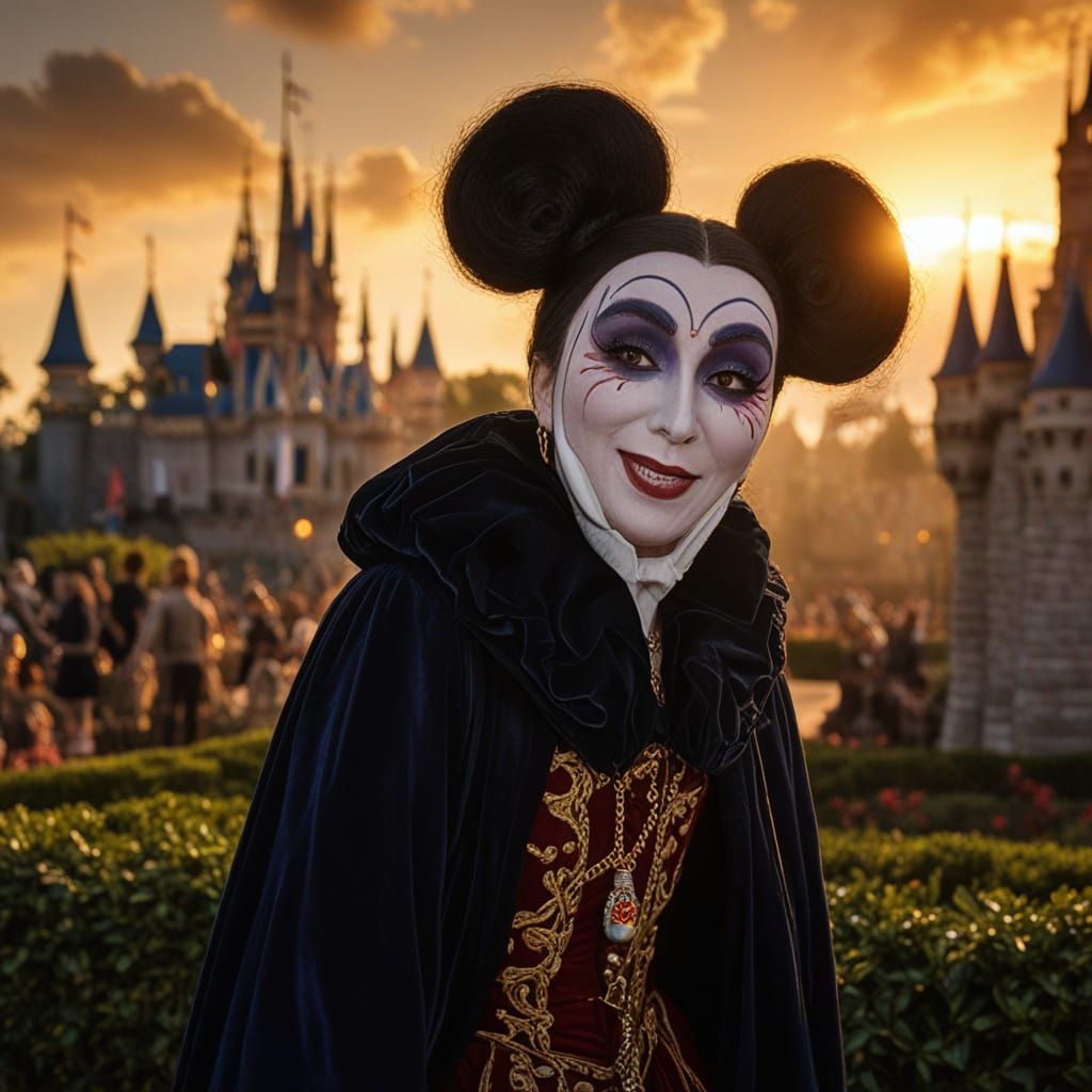 Medieval Cher Visits Disney's Magic Kingdom