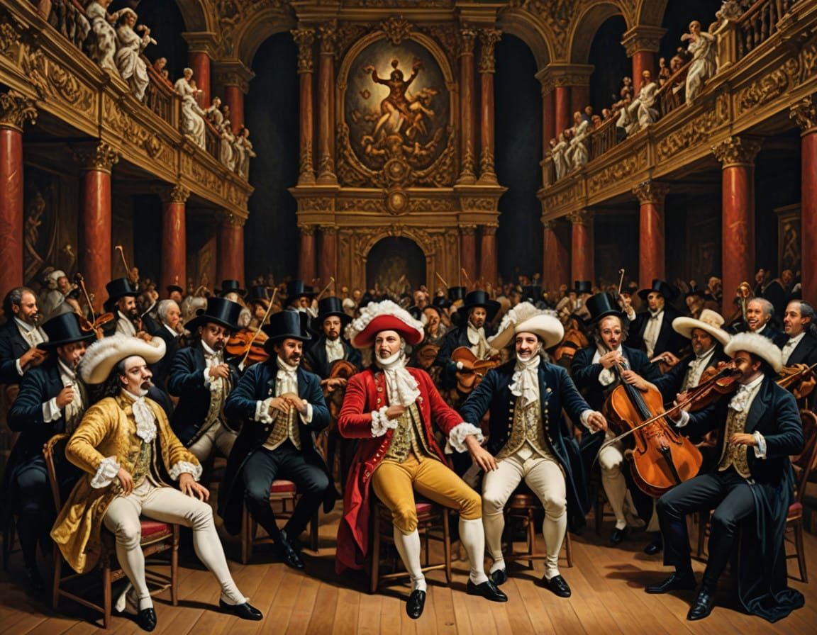 Baroque Opera House in Dramatic Splendor