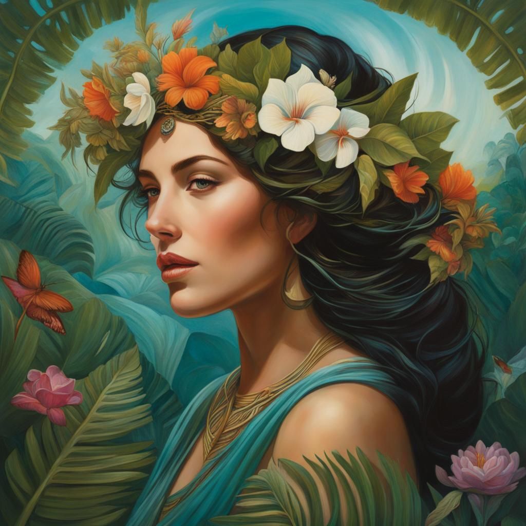 Tropical Flowers - Portrait