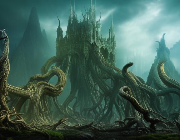 Castle in the tentacle forest