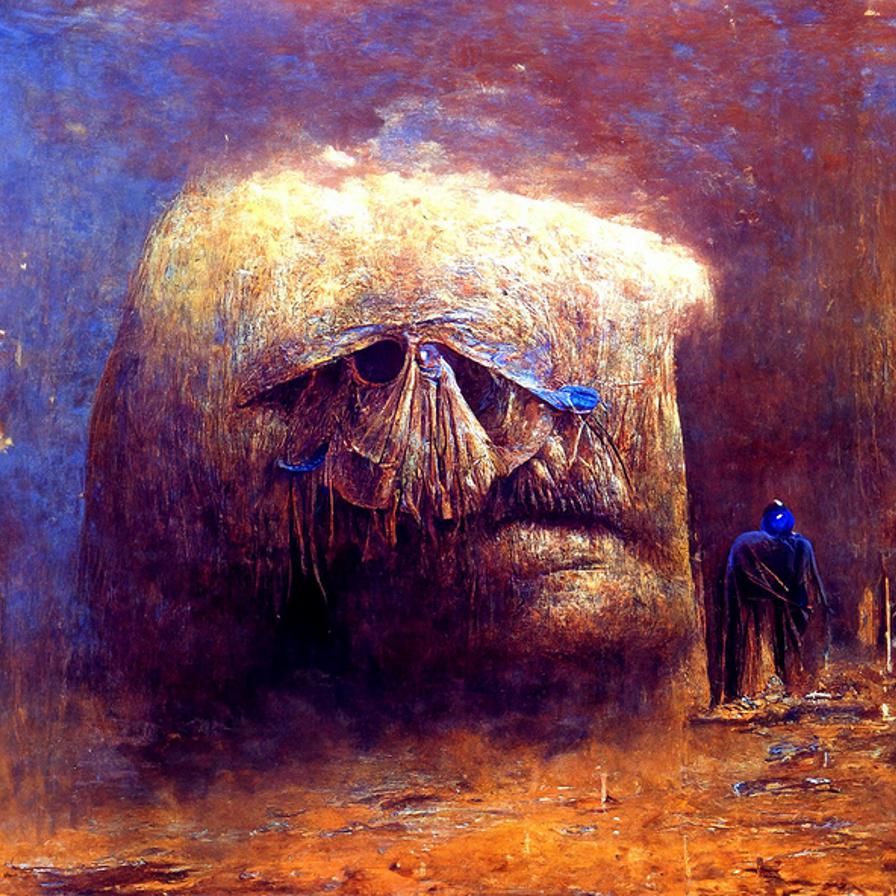 Dystopian Dreamscape in Beksinski Style