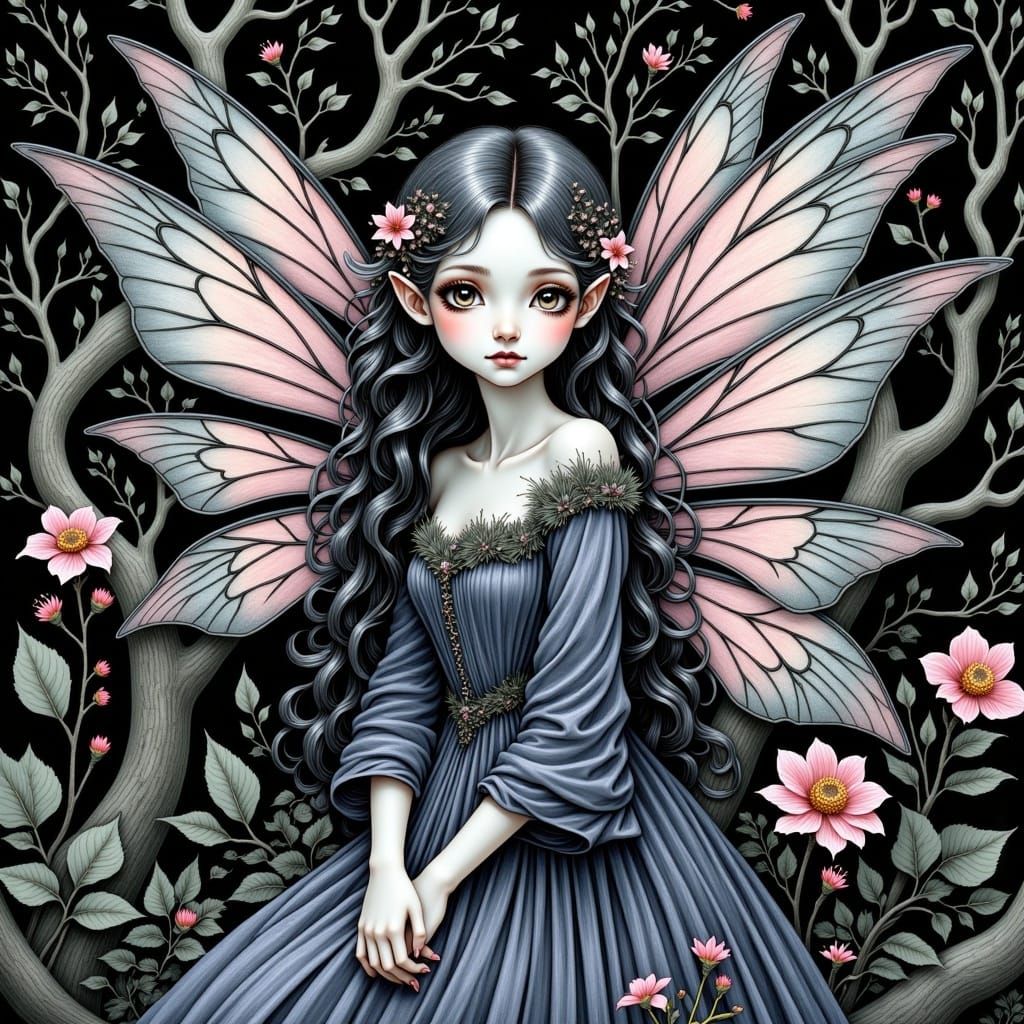 Cicely Mary Barker-Inspired Fairies in Mystical Forest