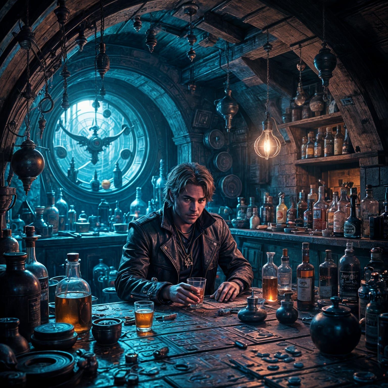 Detailed Matte Painting: Mixing Medicine in the Basement