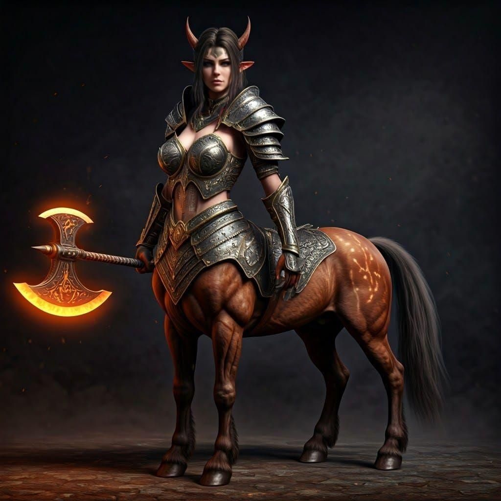 Alaruuna - centaur battlemaiden