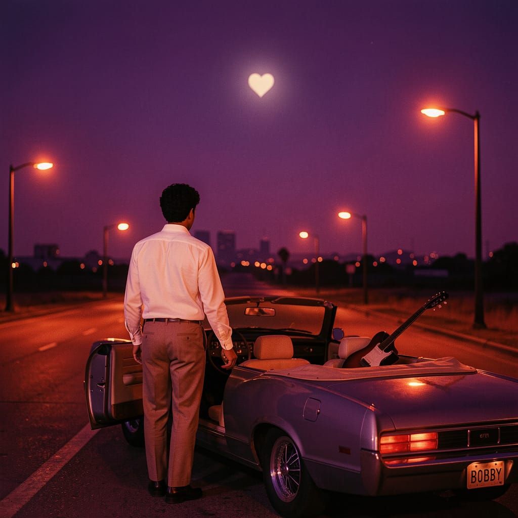 Melancholic Night Drive: Vintage LA Scene