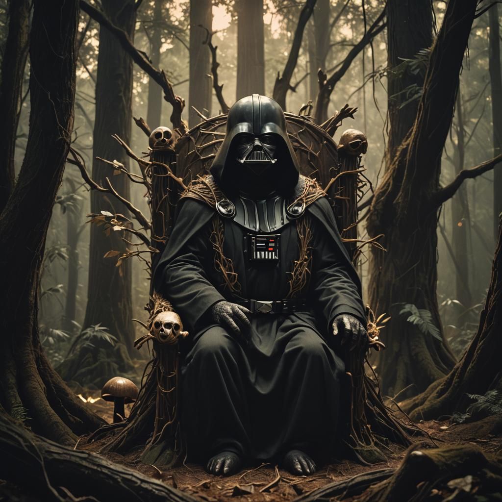 Darth Sloth Enthroned in Dark Forest