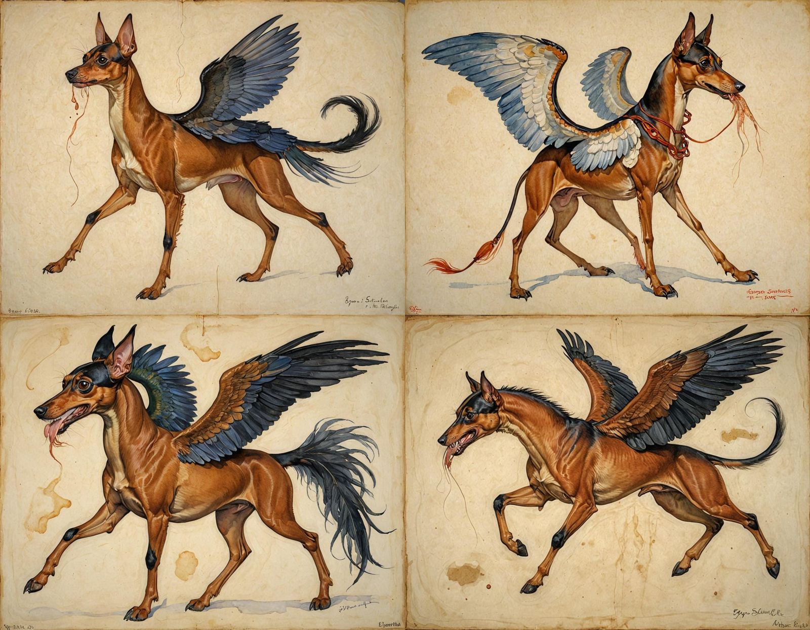 Disturbing Mutant Creature in Expressionist Style